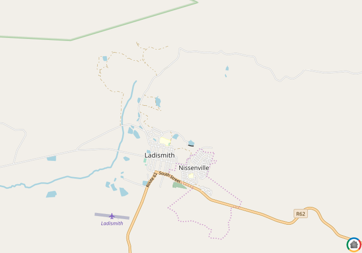 Map location of Ladismith